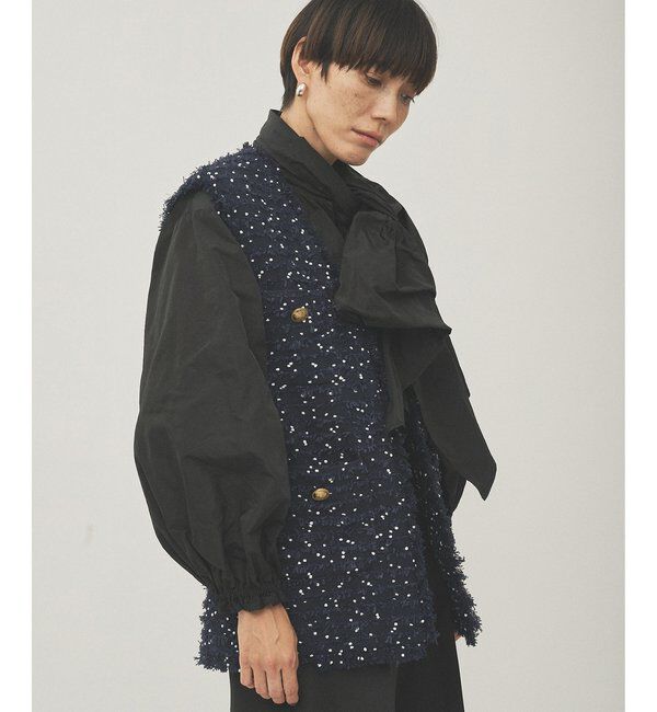  「LINTONフリンジジレ」|ベスト・ジレ|