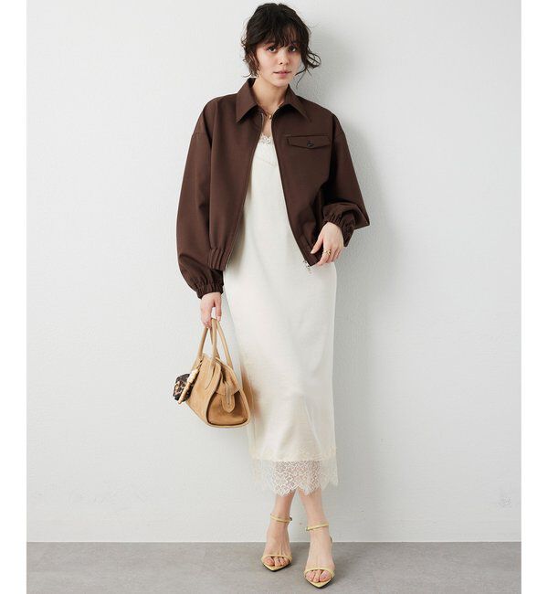  「平織りジップブルゾン」|ブルゾン・スタジャン|