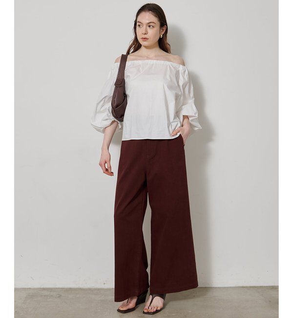  「タイプライターオフショルブラウス」|シャツ・ブラウス|