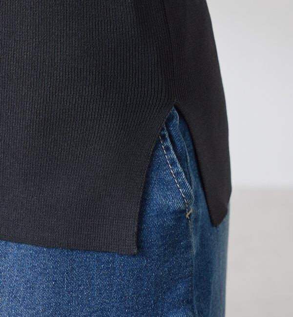  「リブ切替Vネックニット」|ニット・セーター|