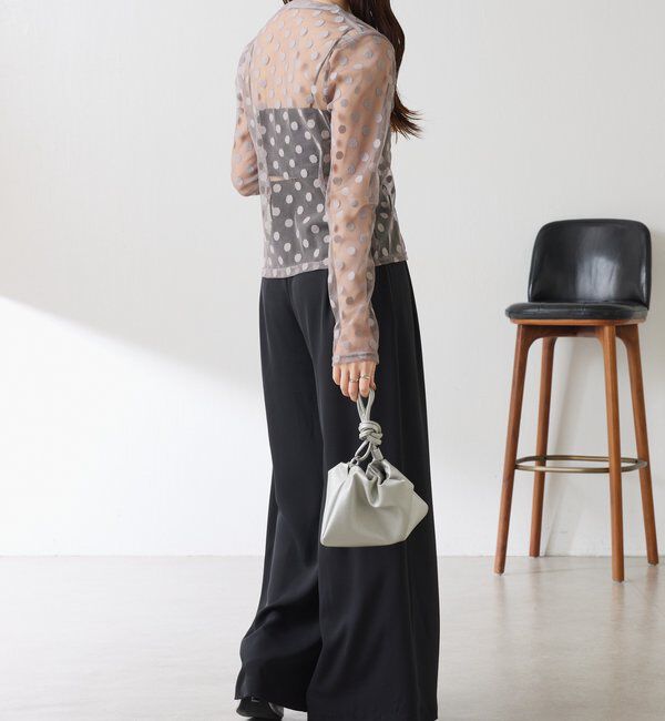  「【Nuel/ヌエル】 キャミ付きドットカーディガン」|Tシャツ・カットソー|