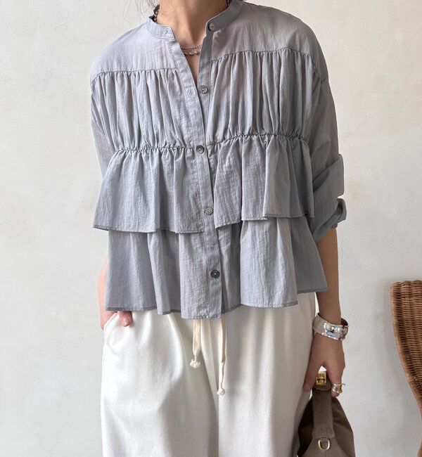  「【WEB限定】ラッフルブラウス」|シャツ・ブラウス|