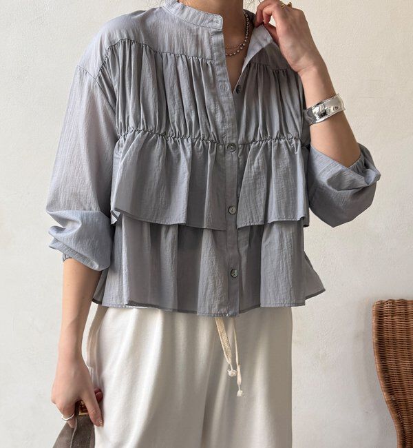  「【WEB限定】ラッフルブラウス」|シャツ・ブラウス|