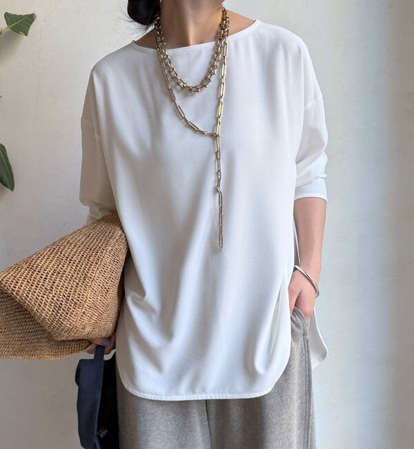  「ジョーゼット長袖ブラウス」|シャツ・ブラウス|オフホワイト