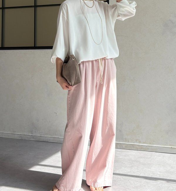  「袖ニット切替ドロストジョーゼットブラウス」|シャツ・ブラウス|