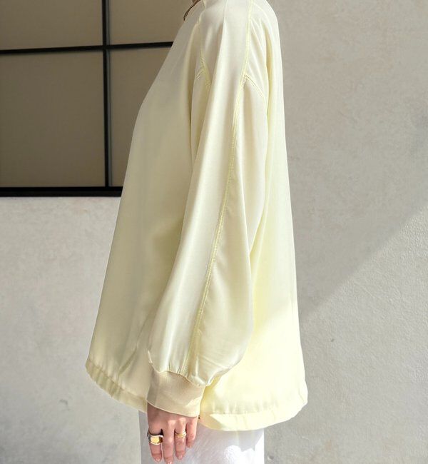  「袖ニット切替ドロストジョーゼットブラウス」|シャツ・ブラウス|