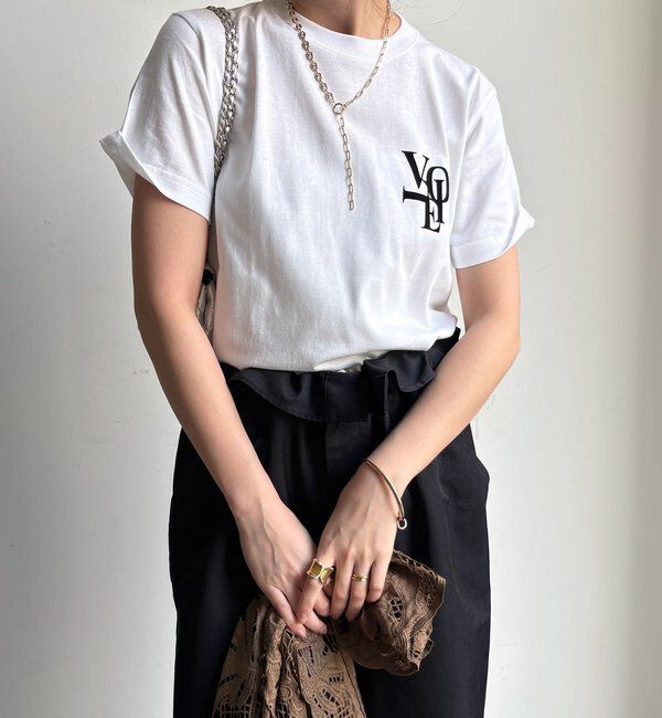  「voileワンポイントフロッキーロゴTEE」|Tシャツ・カットソー|