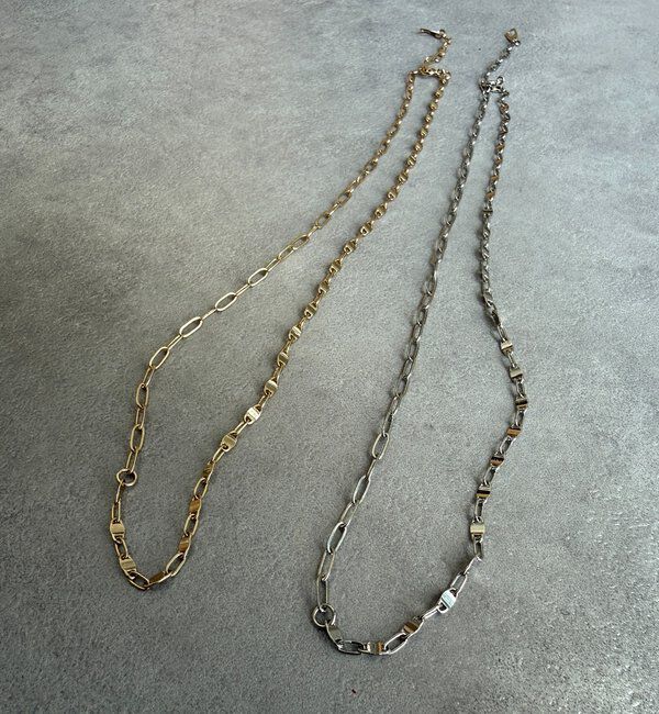  「オーバルロングチェーンネックレス」|ネックレス|