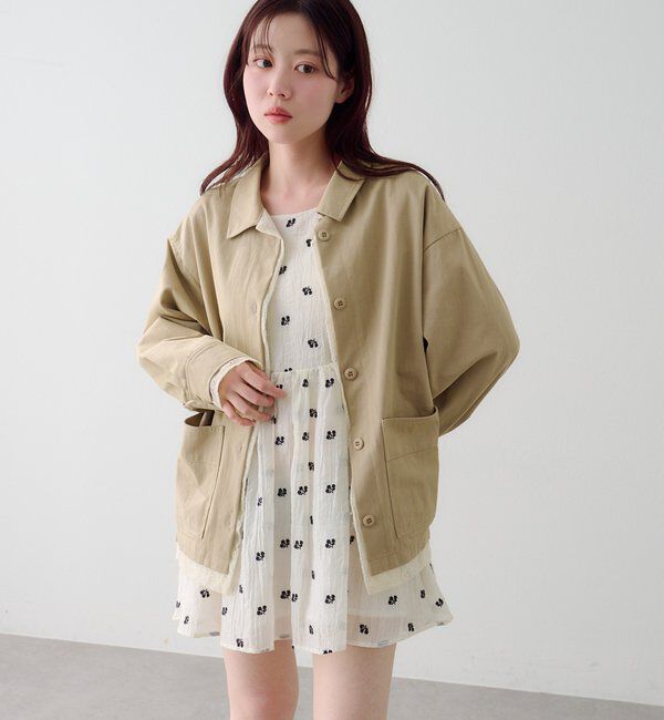  「フラワーステッチミニワンピース」|ワンピース|