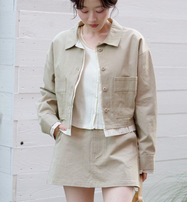  「【WEB先行/SETUP対応】レイヤードショートシャツジャケット」|その他|