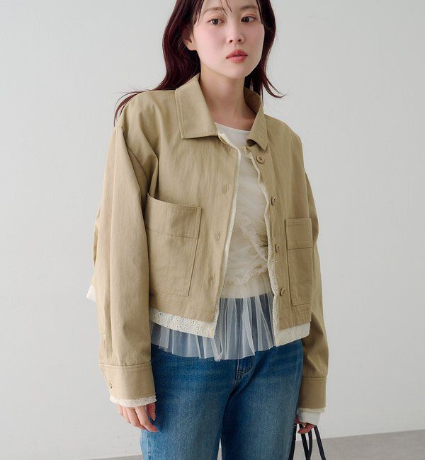  「【WEB先行/SETUP対応】レイヤードショートシャツジャケット」|その他|