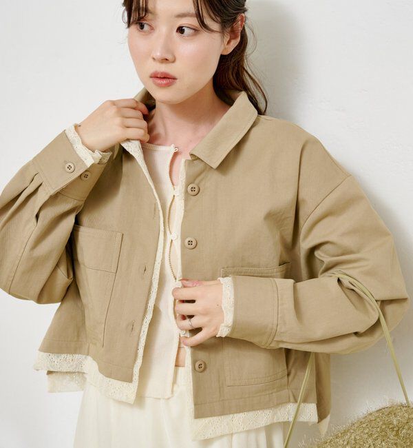  「【WEB先行/SETUP対応】レイヤードショートシャツジャケット」|その他|