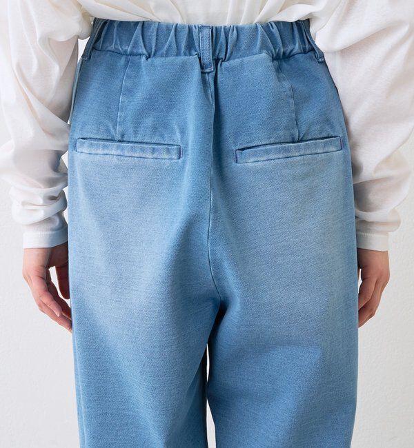  「予約【A・MONN(アモン)】フェイクデニムイージーパンツ」|デニム|