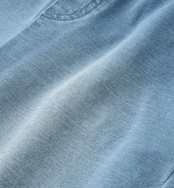  「予約【A・MONN(アモン)】フェイクデニムイージーパンツ」|デニム|