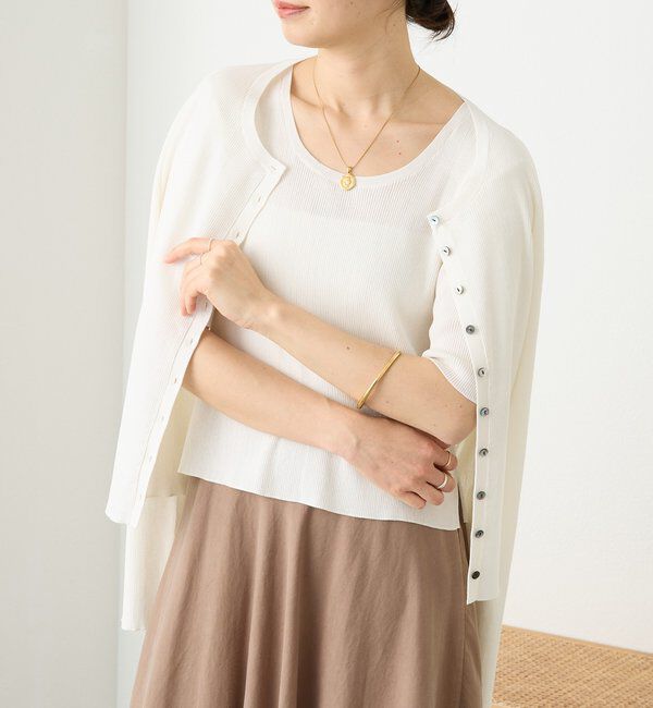 「予約【アンサンブル対応可】コットンリブカーディガン」|カーディガン|
