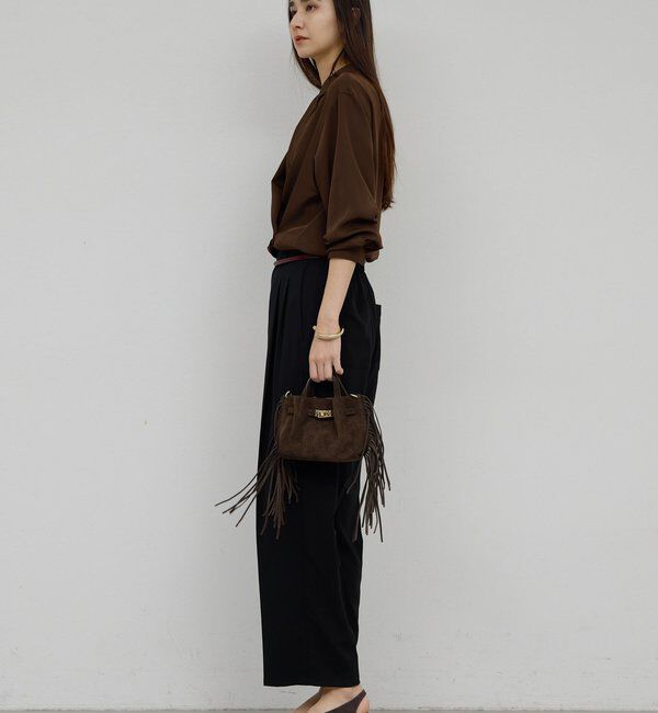  「【ガランテ名品】ライトジャージーワイドパンツ」|チノ|