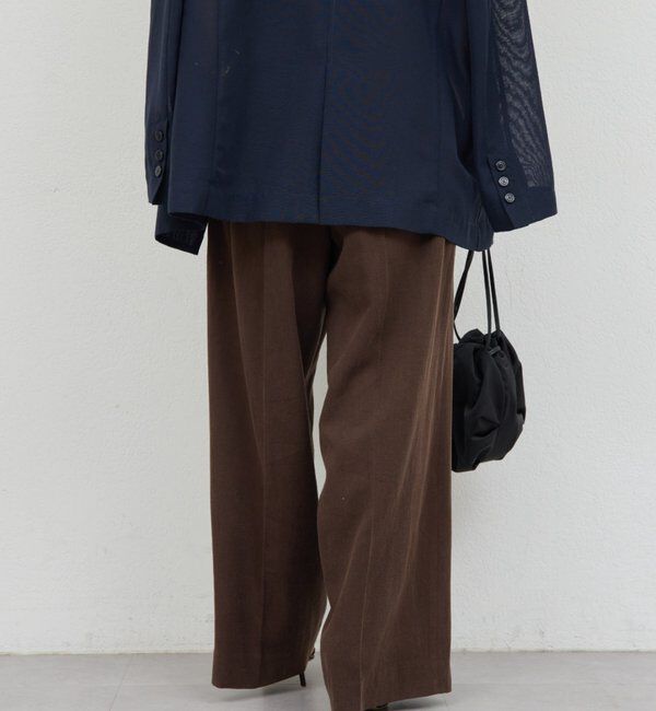  「リネンダブルタックパンツ」|チノ|