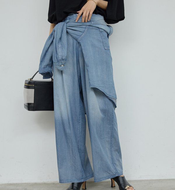  「【夏でも快適】シアーデニムパンツ」|デニム|