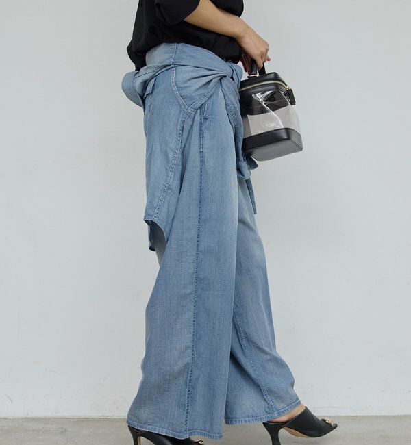  「【夏でも快適】シアーデニムパンツ」|デニム|