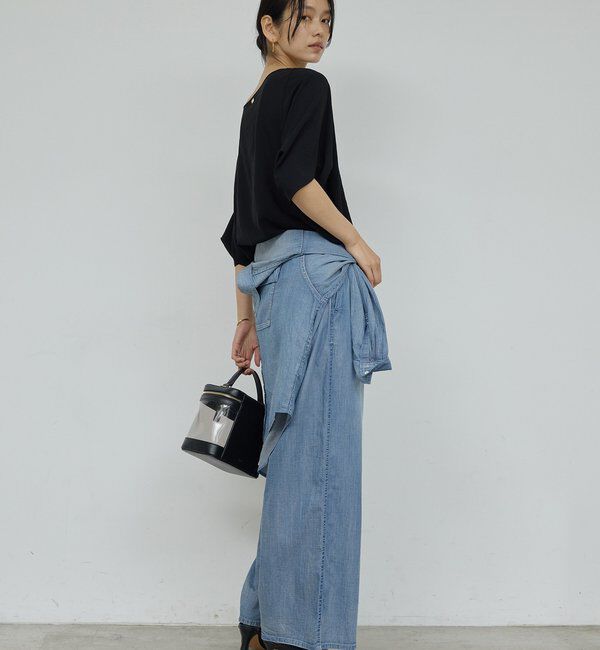  「【夏でも快適】シアーデニムパンツ」|デニム|