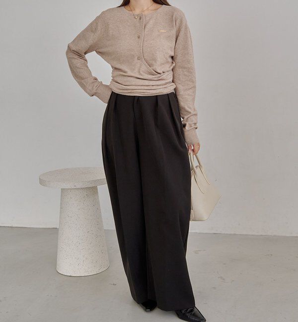  「カーディガン風アシメニット」|ニット・セーター|