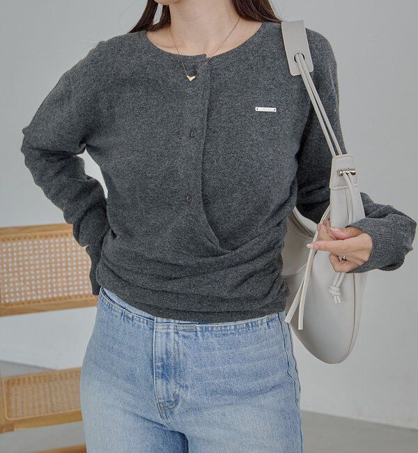  「カーディガン風アシメニット」|ニット・セーター|