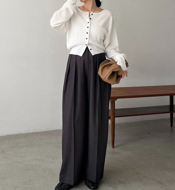  「プリーツパフカーディガン」|カーディガン|