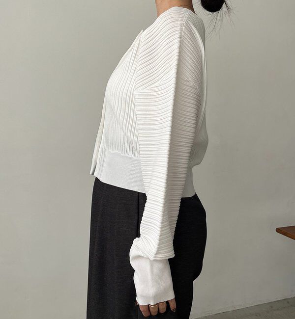  「プリーツパフカーディガン」|カーディガン|