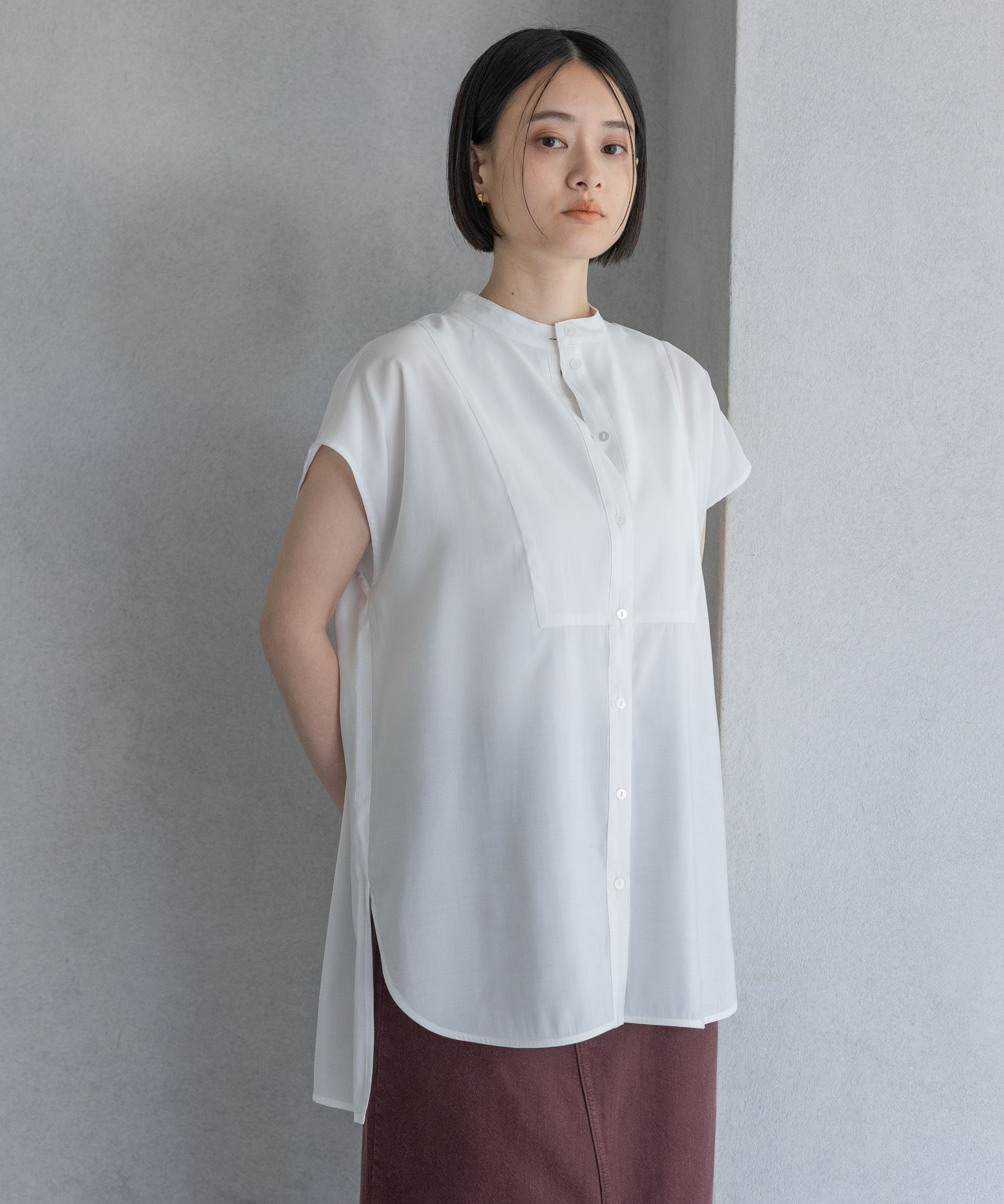 A part by 「ハイネックフレンチスリーブブラウス」|シャツ・ブラウス|