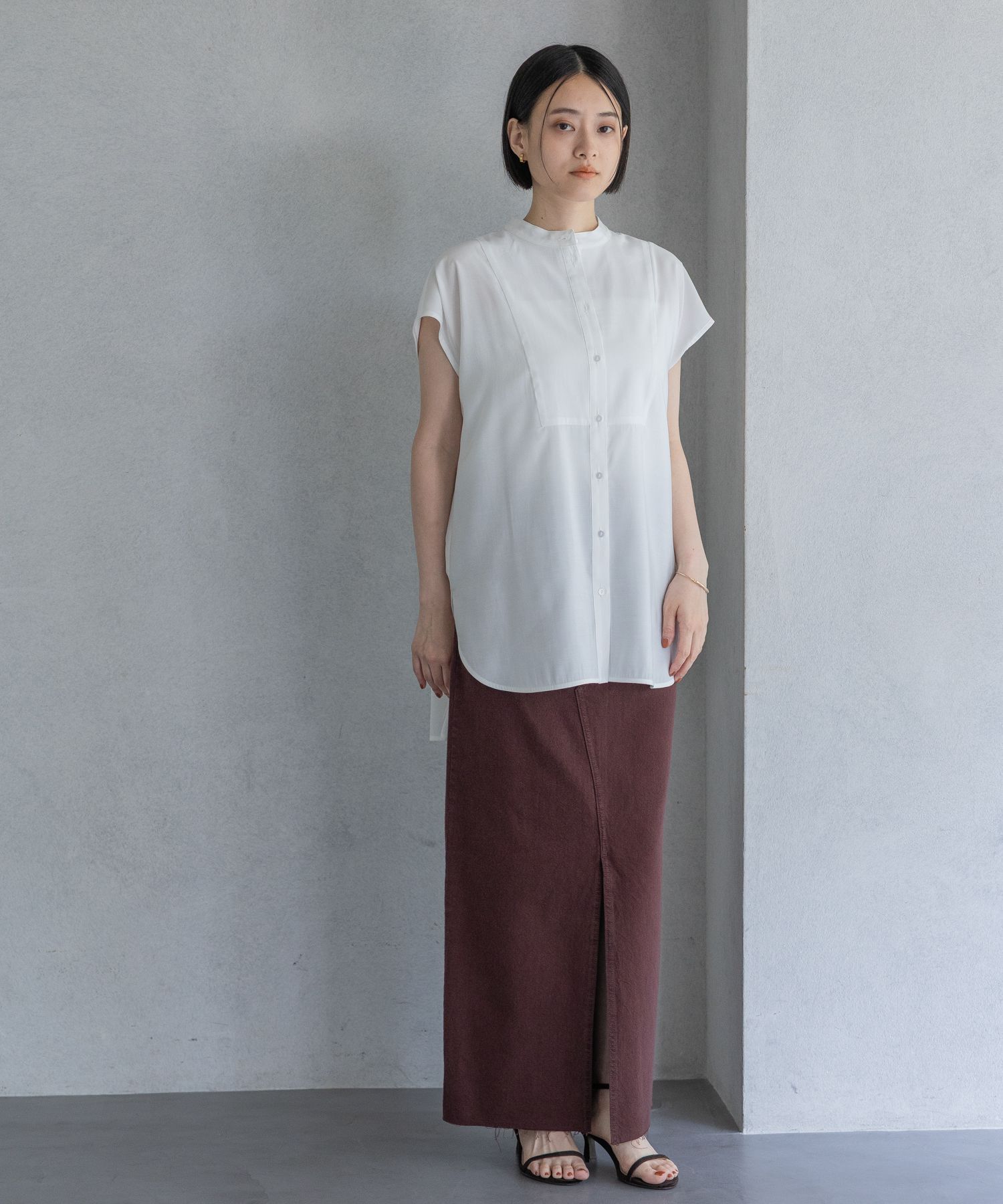 A part by 「ハイネックフレンチスリーブブラウス」|シャツ・ブラウス|