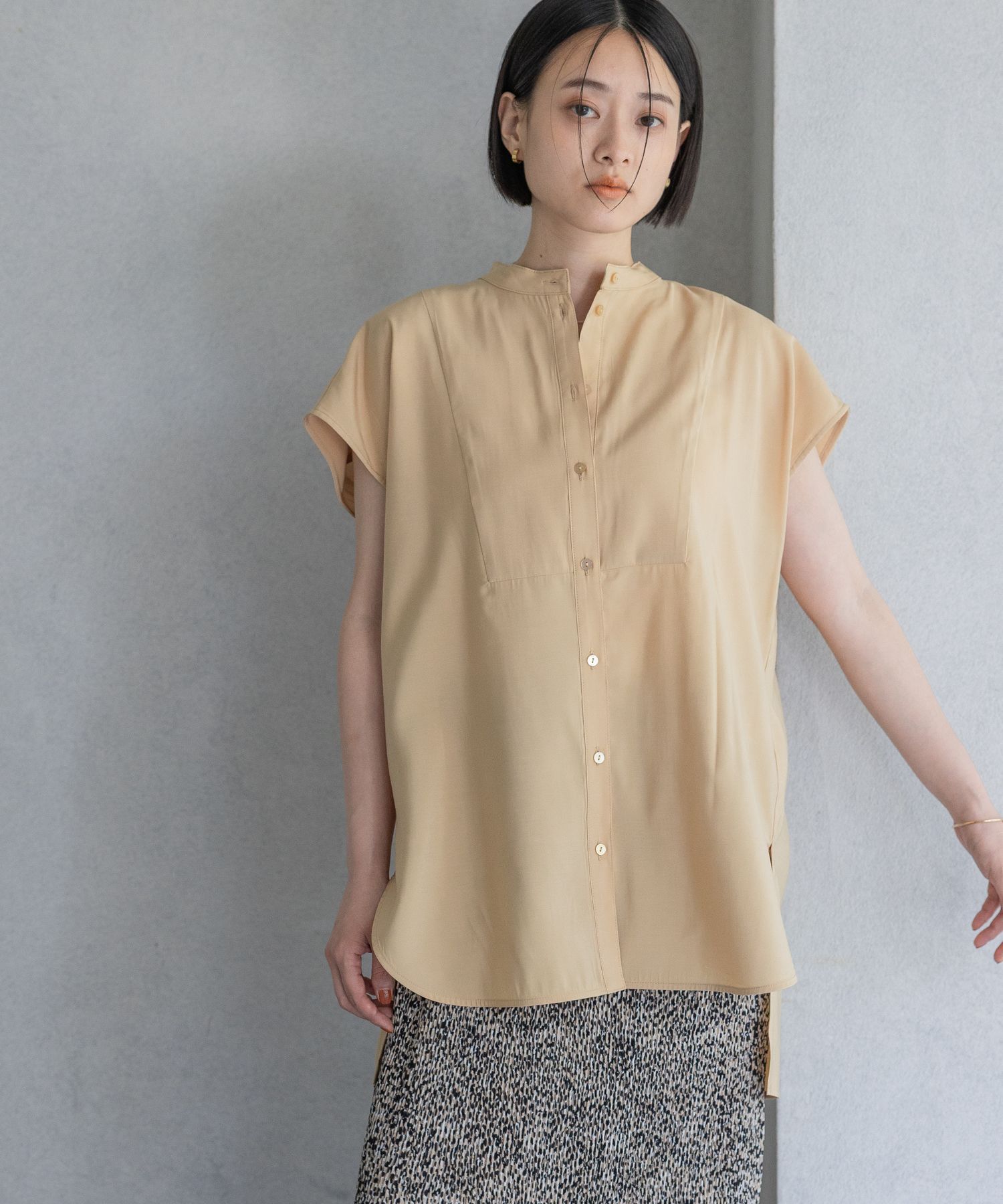 A part by 「ハイネックフレンチスリーブブラウス」|シャツ・ブラウス|