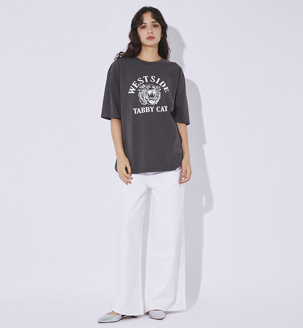 ABAHOUSE「【MIXTA/ミクスタ 】CREW NECK TABBY CAT Tシャツ」|Tシャツ・カットソー|