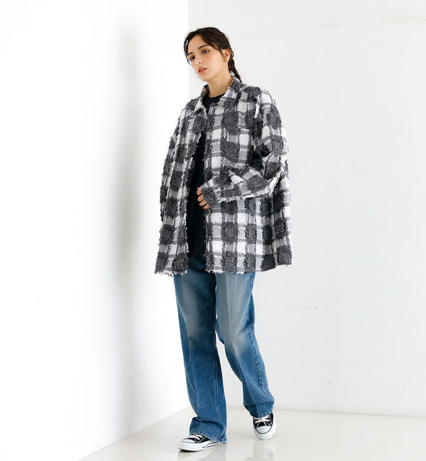 ABAHOUSE「【Revo./レボ】フリンジチェックシャツ/ユニセックス/TH-3857」|シャツ・ブラウス|