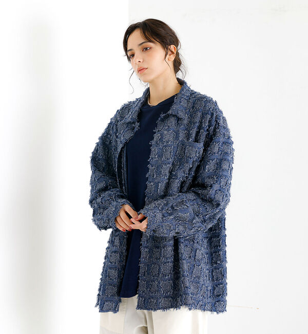 ABAHOUSE「【Revo./レボ】フリンジチェックシャツ/ユニセックス/TH-3857」|シャツ・ブラウス|