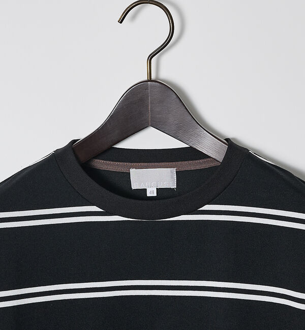 ABAHOUSE「ダブルライン ボーダー 長袖シャツ」|Tシャツ・カットソー|