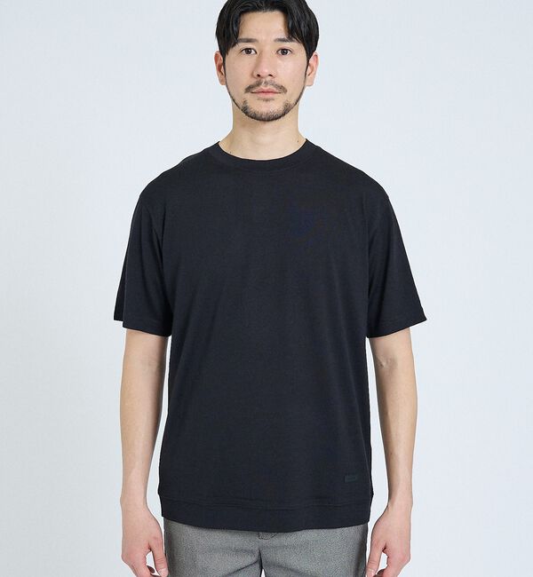 ABAHOUSE「【メリノウール100％】 ハイゲージニット Tシャツ【予約】」|ニット・セーター|