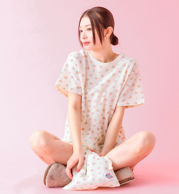 Rouge vif「【JEMORGAN / ジェーイーモーガン】半袖＆ショーツ＆巾着３点セット/ルー」|Tシャツ・カットソー|