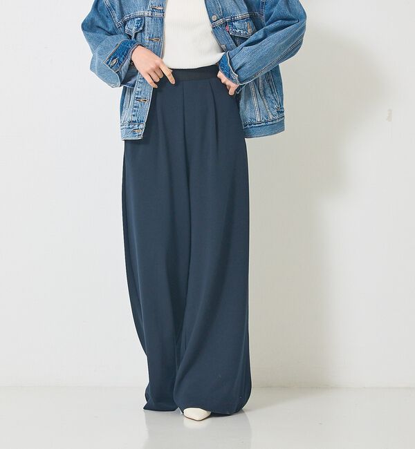 Rouge vif「【人気追加】ストレッチダンボールタックワイドパンツ」|その他|