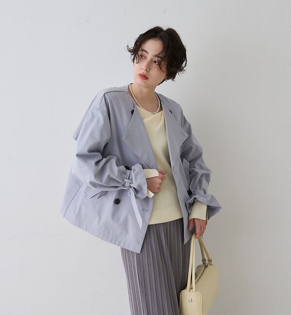 Rouge vif「【一部店舗限定】ドレープスリットスリーブリブニット」|ニット・セーター|