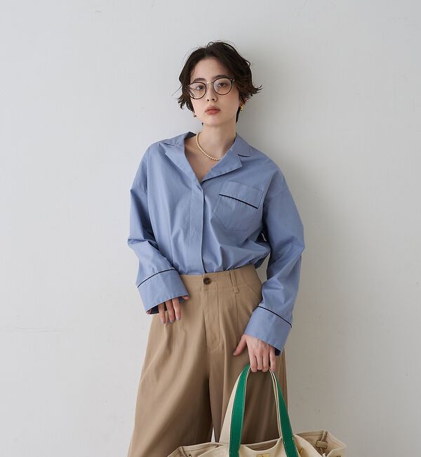 Rouge vif「【セットアップ対応】オープンカラーシャツ」|シャツ・ブラウス|