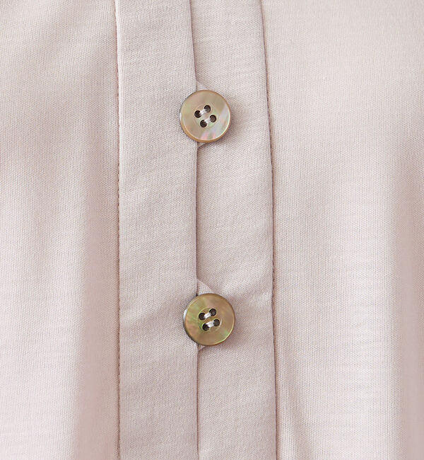 qualite「キーネックバックギャザーカットソー」|シャツ・ブラウス|