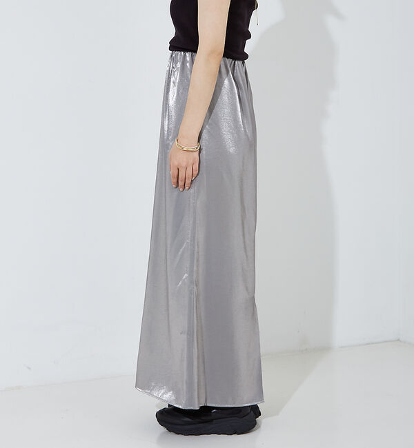 NOMINE「【セットアップ着用可】前後２WAYサテンロングスカート」|スカート|