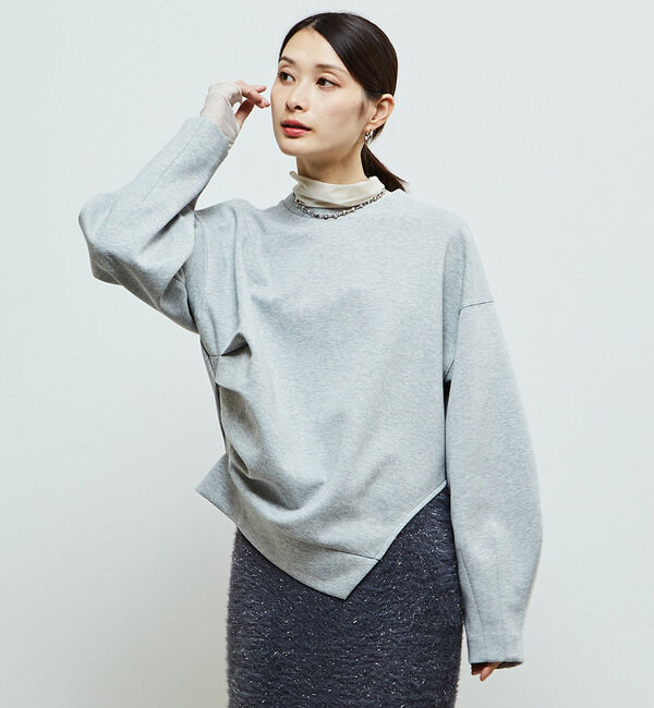 Soffitto「アシンメトリーサイドスリットスウェット」|スウェット・ジャージ|トップグレー