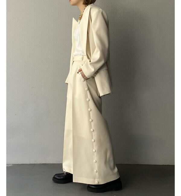 A_「【メルローズ50周年限定】【EZUMI別注】サイド釦ワイドパンツ」|その他|