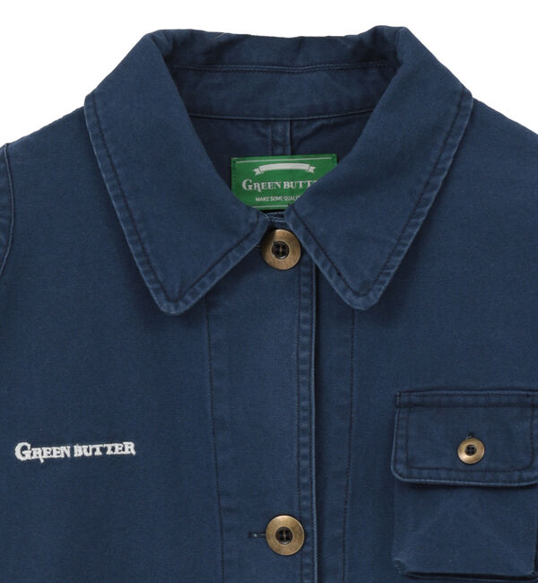 SOFFITTO「【GREEN BUTTER/グリーンバター】Cotton Utlity Jacket Navy」|ブルゾン・スタジャン|