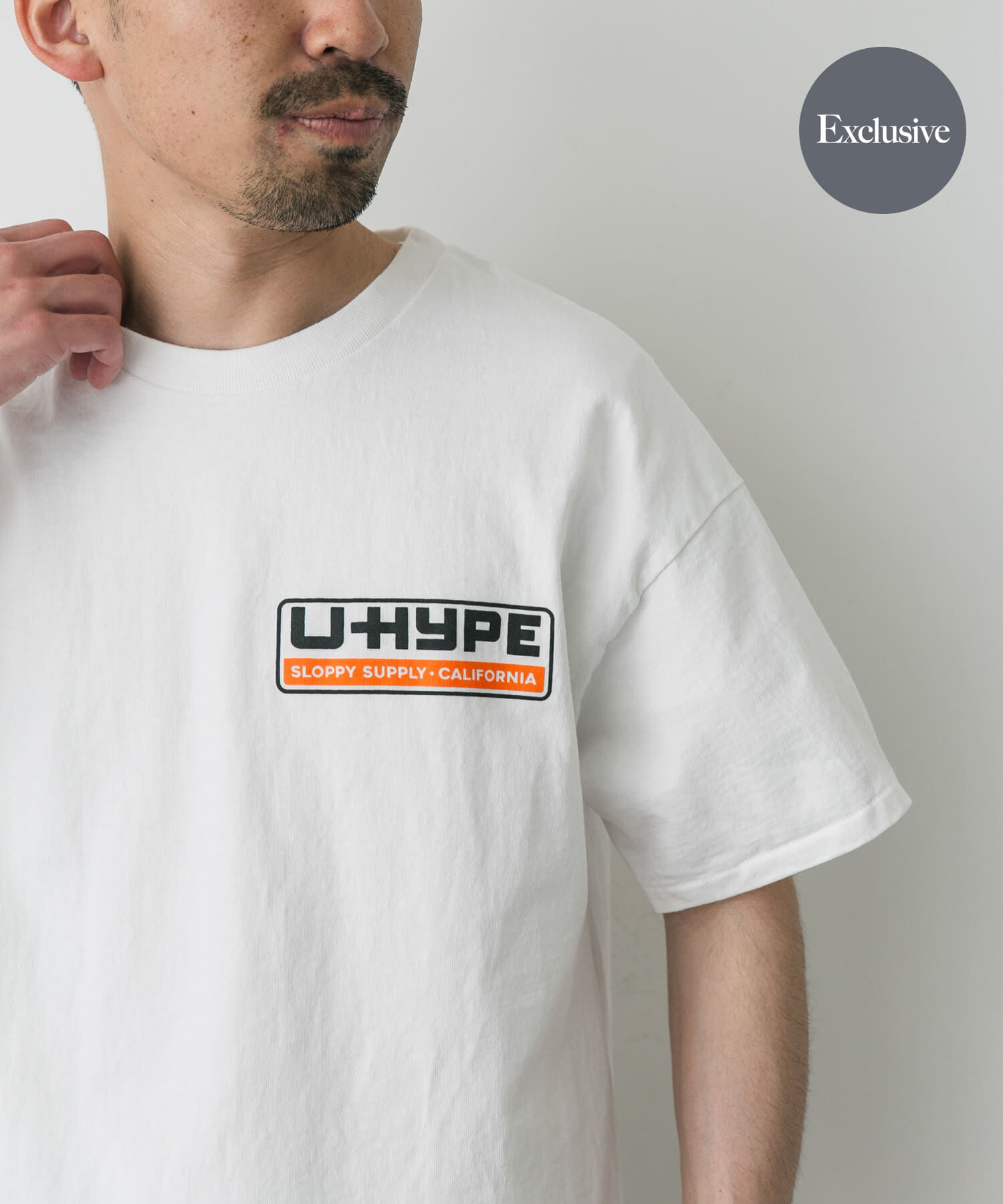 URBAN RESEARCH DOORS「『別注』SLOPPY SUPPLY&times;DOORS　UHYPE T-SHIRTS」|Tシャツ・カットソー|ホワイト
