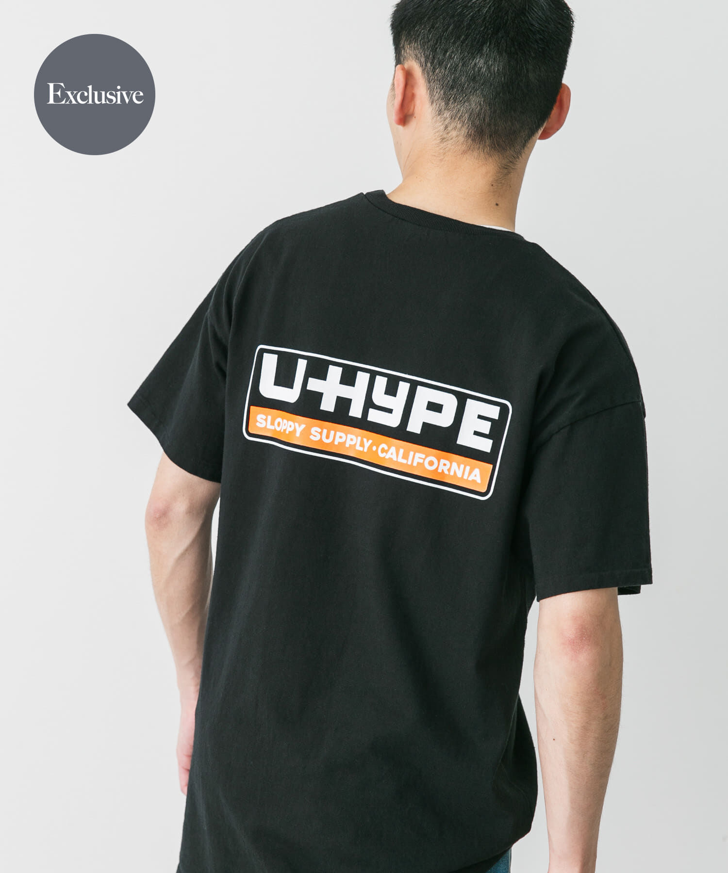 URBAN RESEARCH DOORS「『別注』SLOPPY SUPPLY&times;DOORS　UHYPE T-SHIRTS」|Tシャツ・カットソー|ブラック