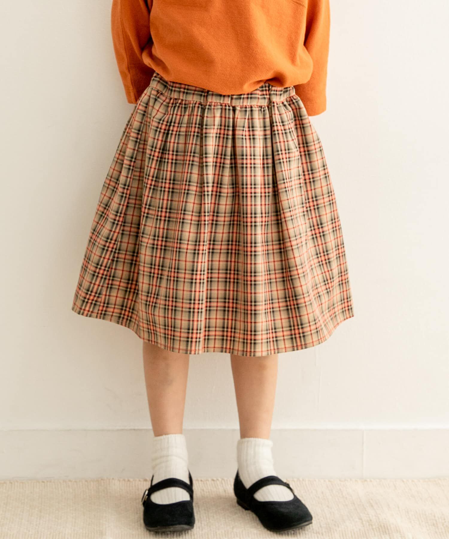 URBAN RESEARCH DOORS「チェックギャザースカート(KIDS)」|その他|
