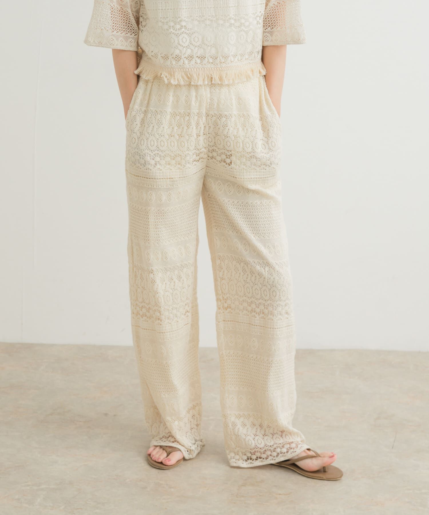 URBAN RESEARCH DOORS「『別注』olu&rsquo;ment&times;DOORS　かぎ編みレースパンツ」|その他|