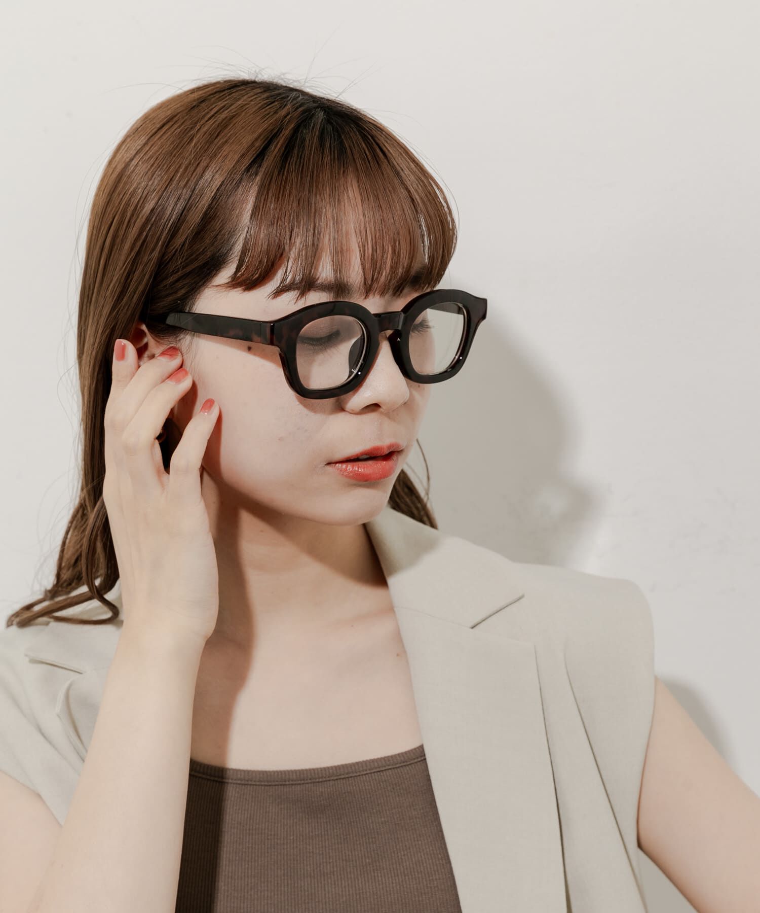 SMELLY「ワイドフレームダテメガネ」|メガネ|